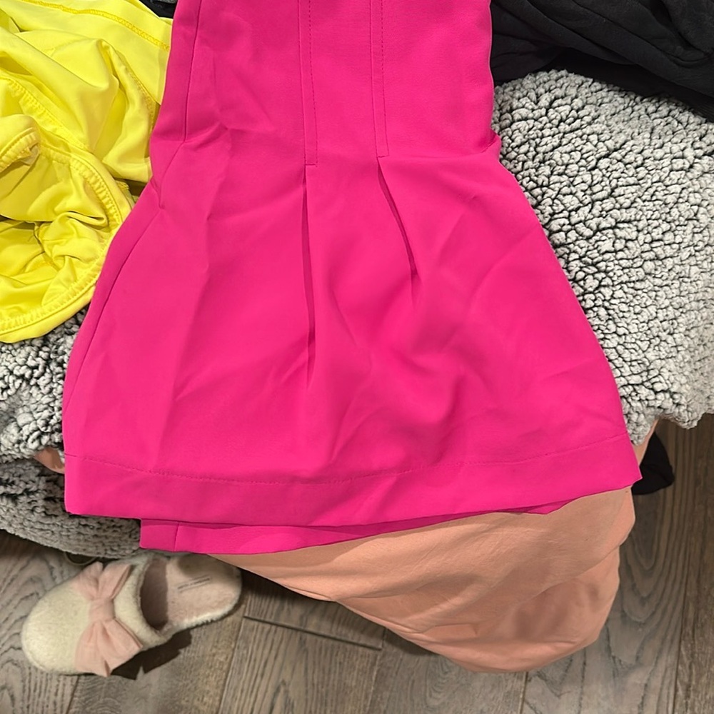 Vibrant Pink Pleated Skirt